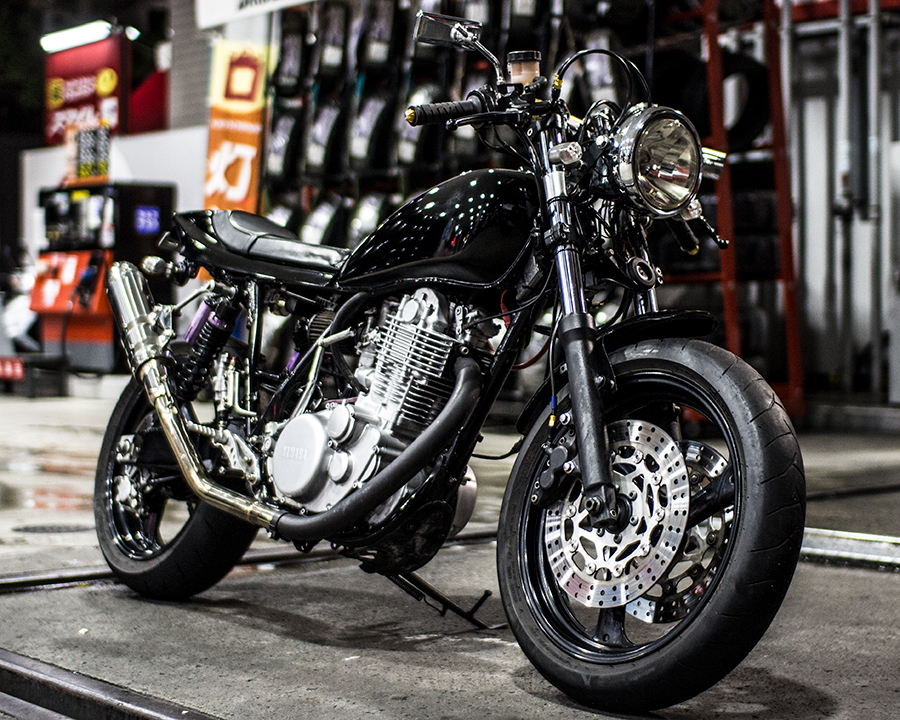 即決！SR400 前後17インチキャストホイール ダブルディスク化