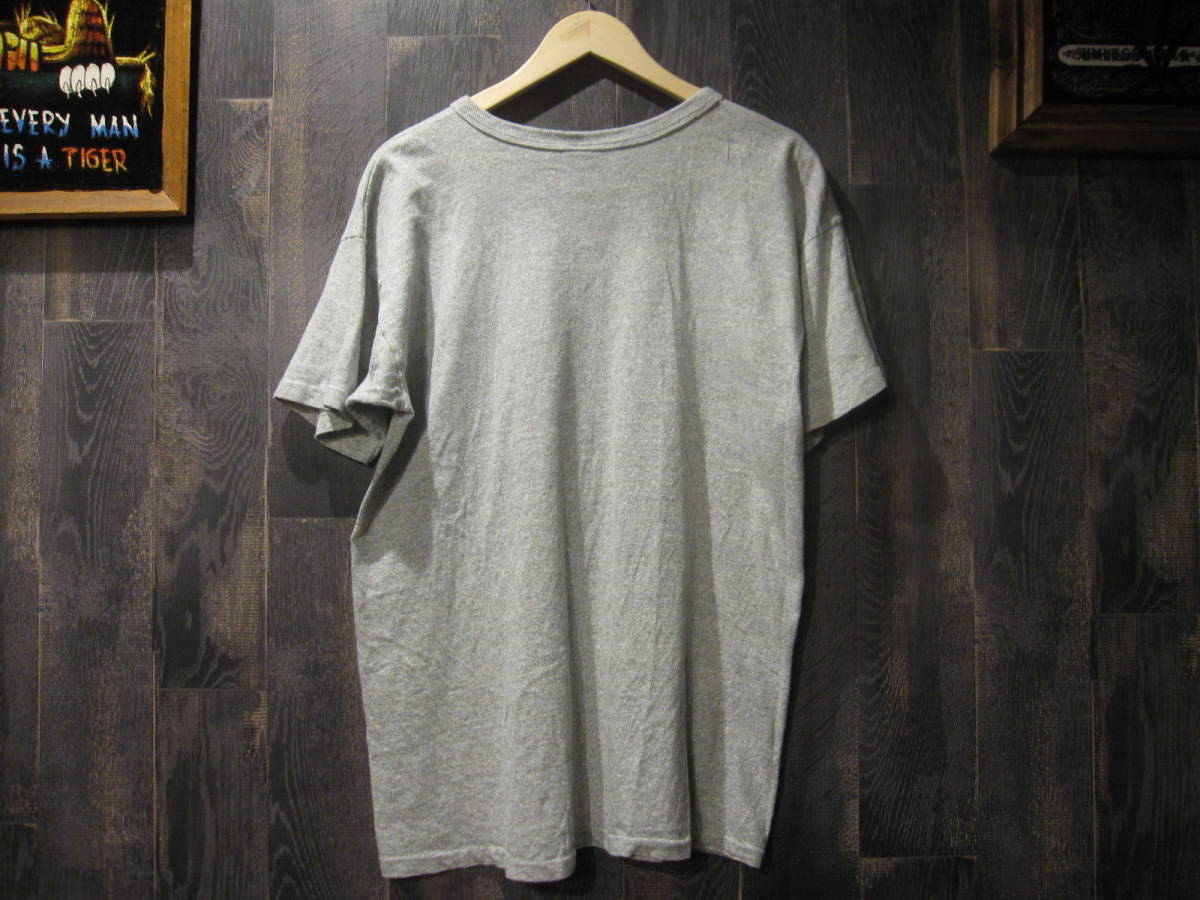 80s 80年代 チャンピオン 長袖Tシャツ 紺 ネイビー グレー ロゴ 良品 