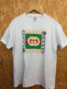 1円～ FRUIT OF THE LOOM ブートレグ GUCCI グッチ ロゴ プリント T