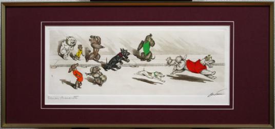 爆買い，人気 新入荷 ボリス オクライン Reviens Chouquette 物故作家 手彩色銅版画(銅版画、エッチング)｜売買されたオークション情報、yahooの商品情報をアーカイブ公開 - オークファン 銅版画、エッチング