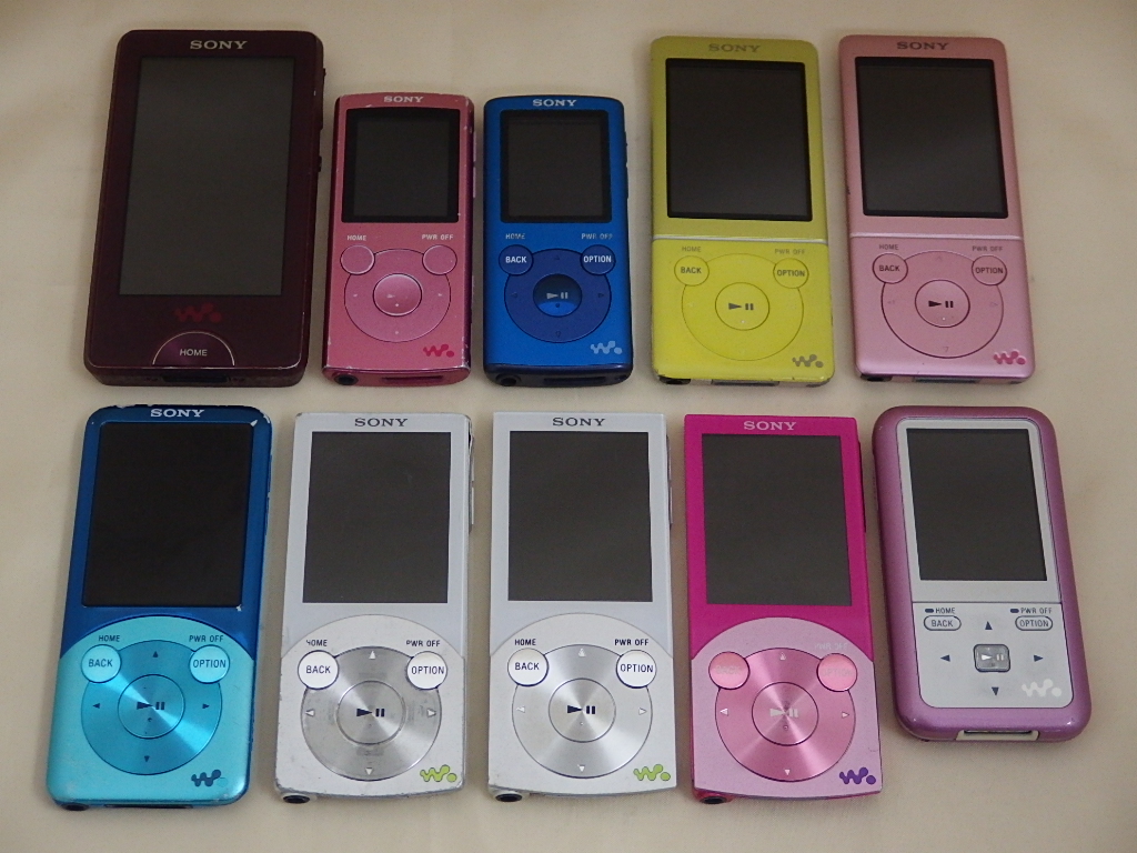SONY WALKMAN ポータブルプレーヤー ジャンク10台セット ZM0289 ♪SONY デジタルウォークマン WALKMAN ジャンク品 10台まとめて