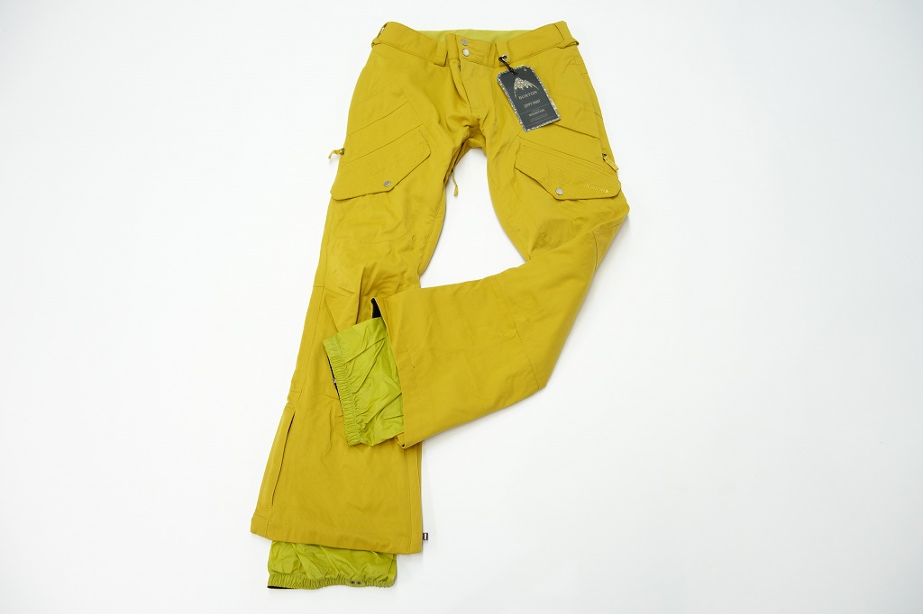 展示品 15/16 BURTON バートン スノーボード パンツ レディース Sサイズ スノボ 黄色 zippy BURTON 中古 15&frasl;16 FV PROCESS 3D