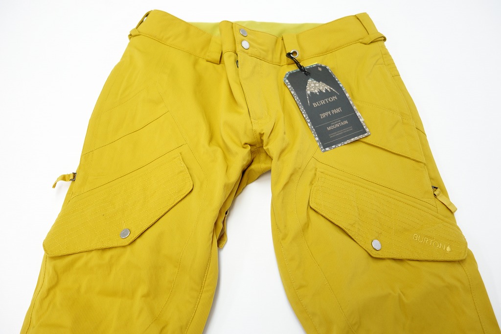 展示品 15/16 BURTON バートン スノーボード パンツ レディース Sサイズ スノボ 黄色 zippy BURTON 中古 15&frasl;16 FV PROCESS 3D