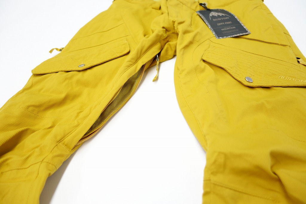 展示品 15/16 BURTON バートン スノーボード パンツ レディース Sサイズ スノボ 黄色 zippy BURTON 中古 15&frasl;16 FV PROCESS 3D