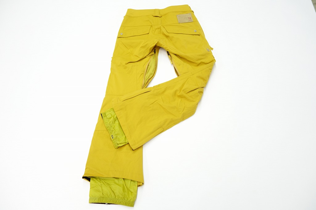 展示品 15/16 BURTON バートン スノーボード パンツ レディース Sサイズ スノボ 黄色 zippy BURTON 中古 15&frasl;16 FV PROCESS 3D