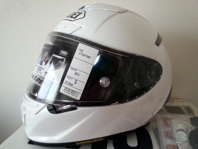 SHOEI X-fourteen XL 2017製造 SHOEI X-Fourteen X-14 Sサイズ 白 2017/08製造 試着のみ 【公式通販】
