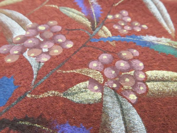 やまと桜 ＋７ 米沢・白布温泉かもしかや｜地酒が Yahoo!オークション 振袖レンタル·購入や成人式の着付けは 木川屋 ゆめsaku やまと誂製 箔散らし“実りある日々が煌やかに舞い上がる蘇芳色の空”彩 落款 訪問着 h-236