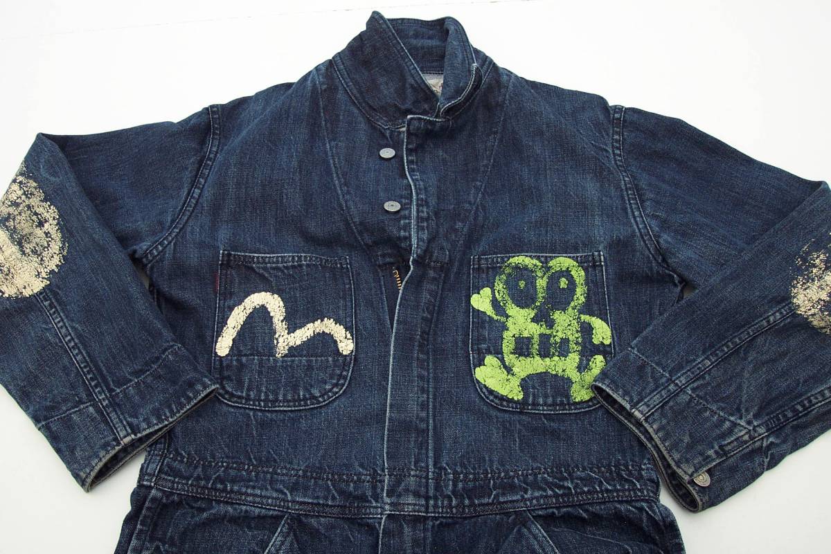 エヴィスツナギ、オールインevis エヴィス EVISU つなぎ オーバーオール ツナギ オールインワン デニム