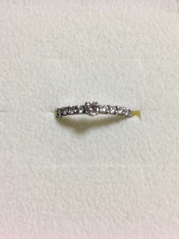 未使用 天然ピンクダイヤモンドリング