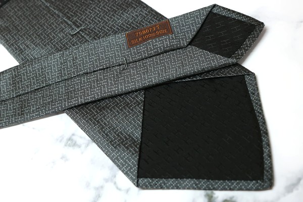 超美品* HERMES エルメス 仏製 H柄 Hロゴ ネクタイ 758673T SOIE100