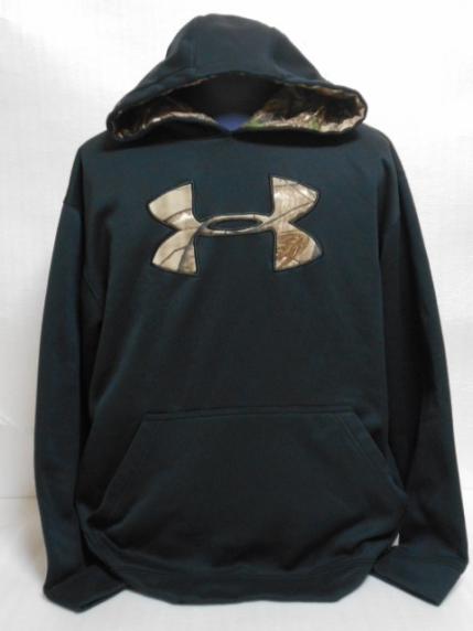 (沖縄米軍)◆UNDER ARMOUR アンダーアーマー　リアルツリー　フードパーカー　M　黒