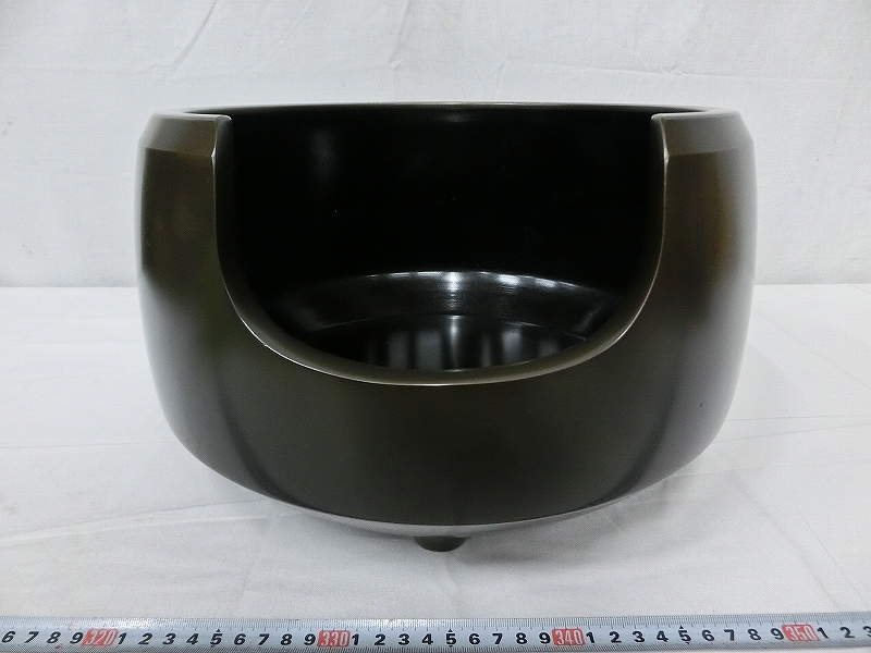 B03654 無銘 唐銅 面取風炉 茶道具 風炉道具 茶道具 茶器⁄茶道具 唐銅（