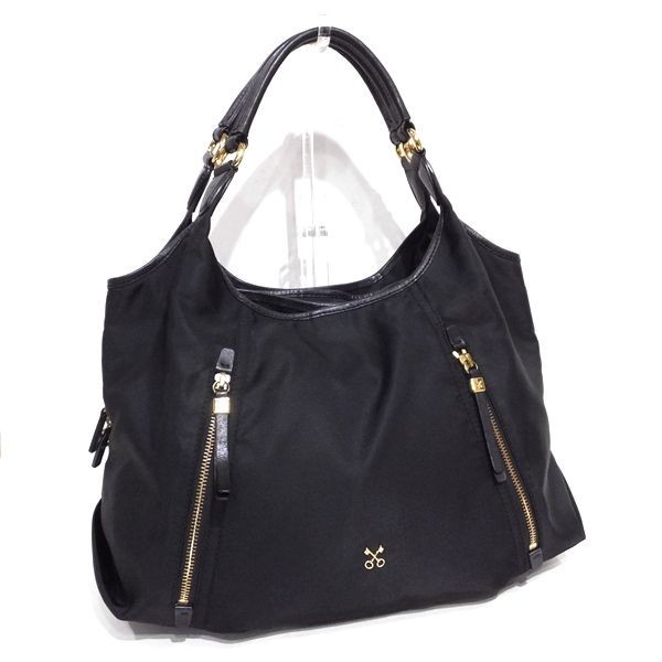 美品】☆SAZABY サザビー☆レディース ナイロン×レザー ショルダー 