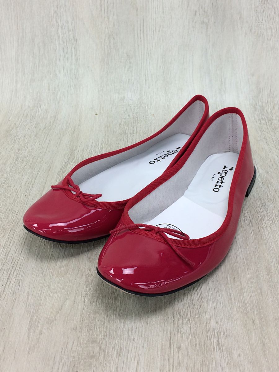 repetto◆フラットパンプス/39/RED/エナメル