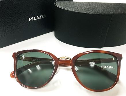 PRADA 正規品 サングラス SPR22S USE-3O1 ブラウンデミ 新品 ハバナ プラダ トータス 紫外線対策 UVカット プラダ PRADA ボスリントン ブラック グレーグラデーションレンズ OPR