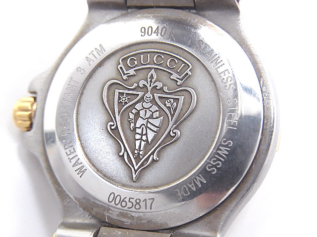 ∞ グッチ GUCCI 9040L レディース 腕時計 デイト クォーツ 稼動品
