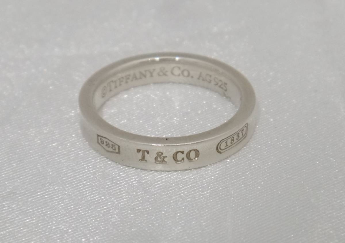 TIFFANY&Co. ティファニー 1837 ナロー リング 指輪 AG925 16号 ［U