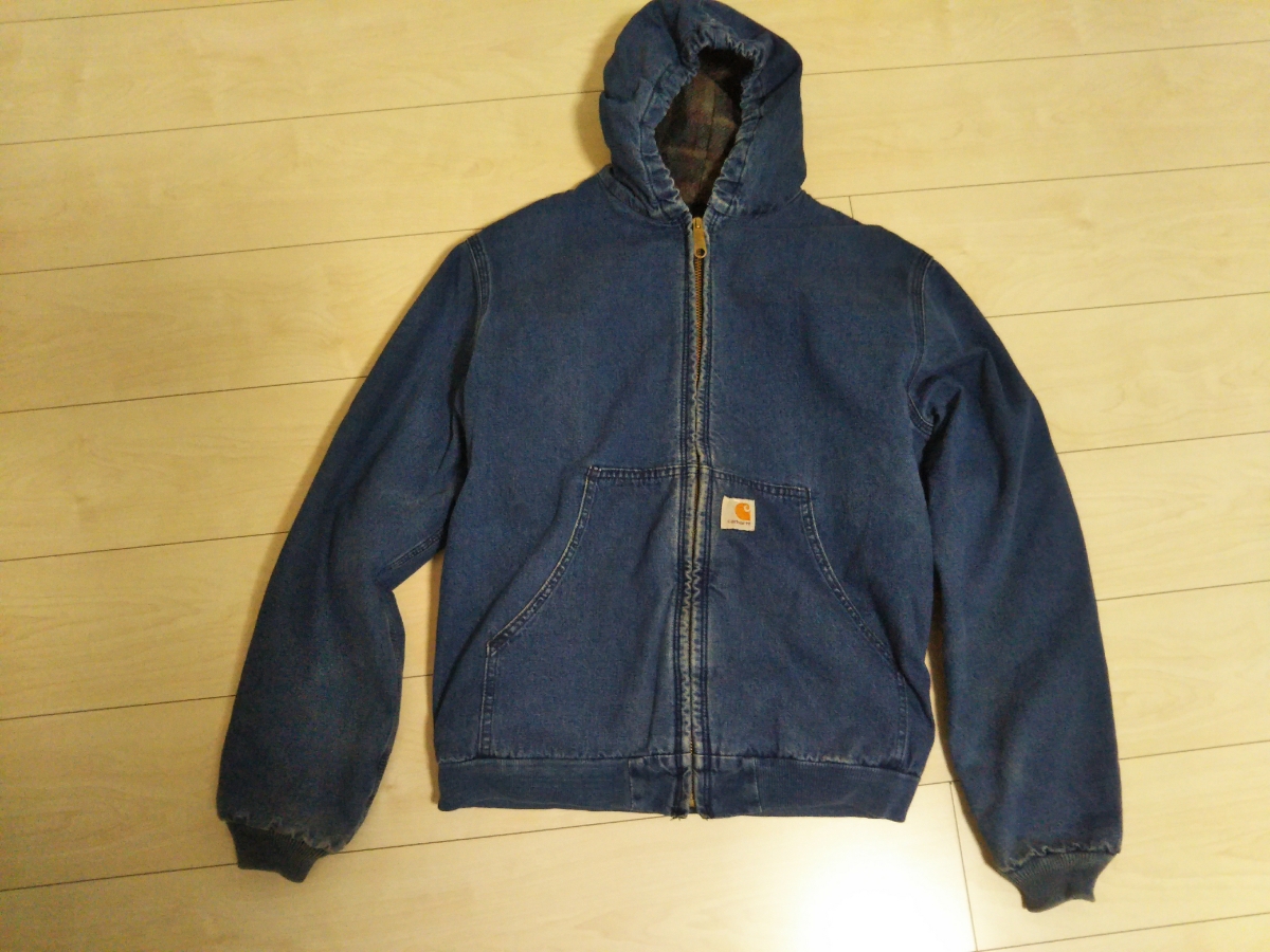希少 CARHARTT 90s デニム パーカー XL ☆カーハート アクティブ 