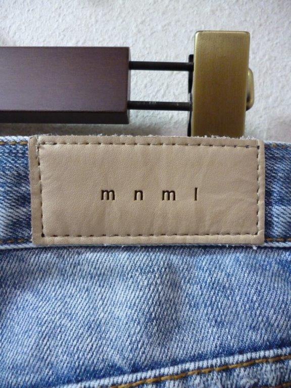 mnml ミニマル ダメージ&ペイント加工スキニーデニムパンツ 裾ジップ 