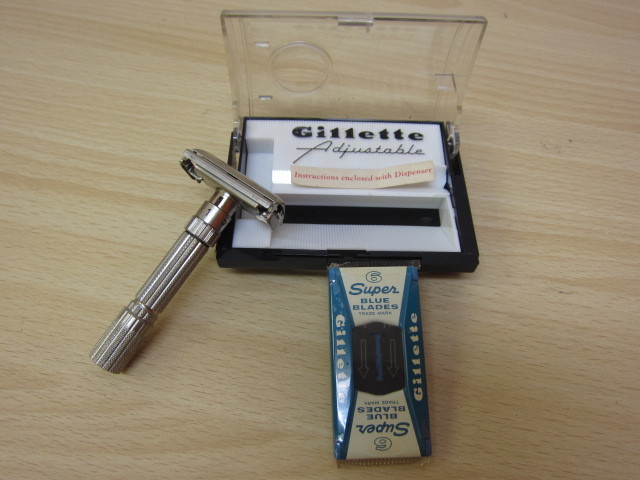 5393R◎Gillette/ジレット 両刃カミソリホルダー スリムハンドル ビンテージ◎