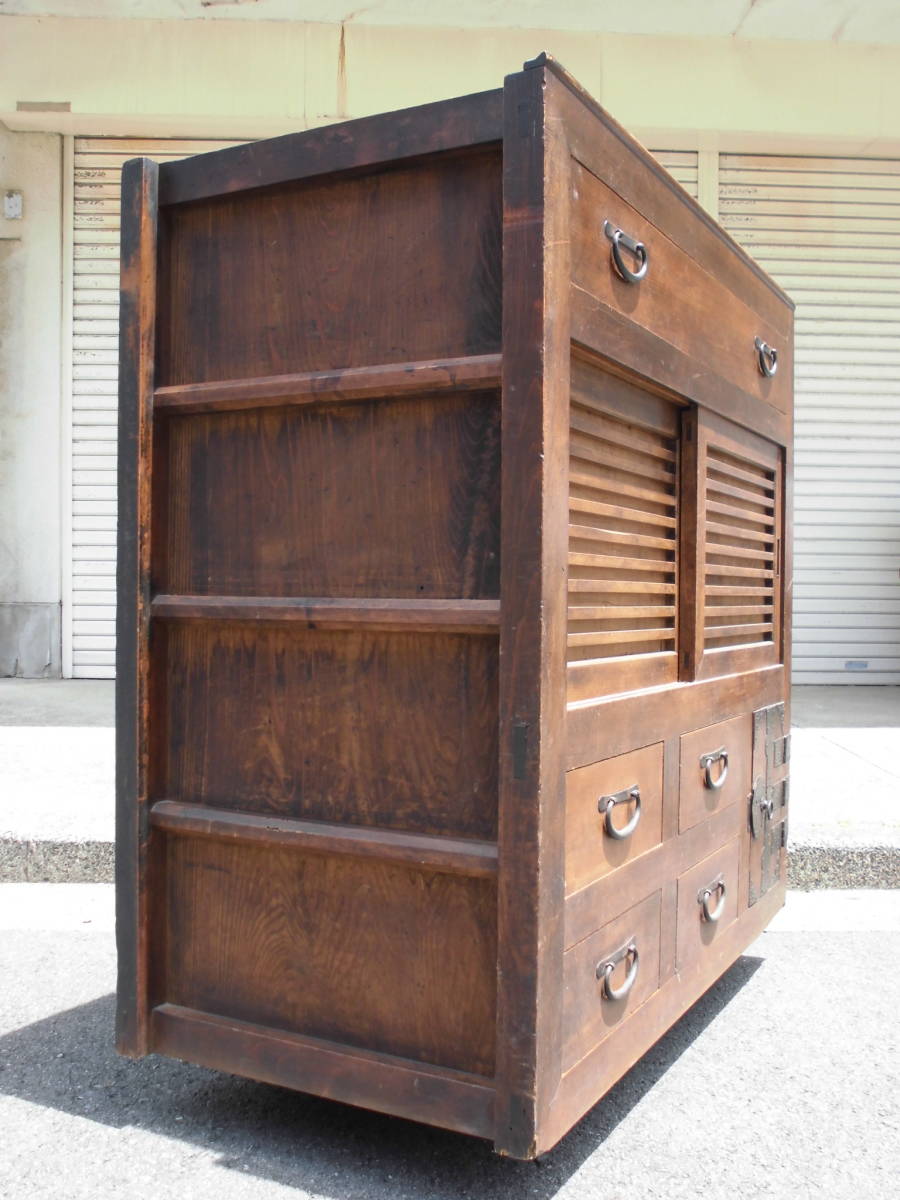 和箪笥 江戸・明治時代の箪笥 ☆【年代物 帳場箪笥】江戸 明治 大正