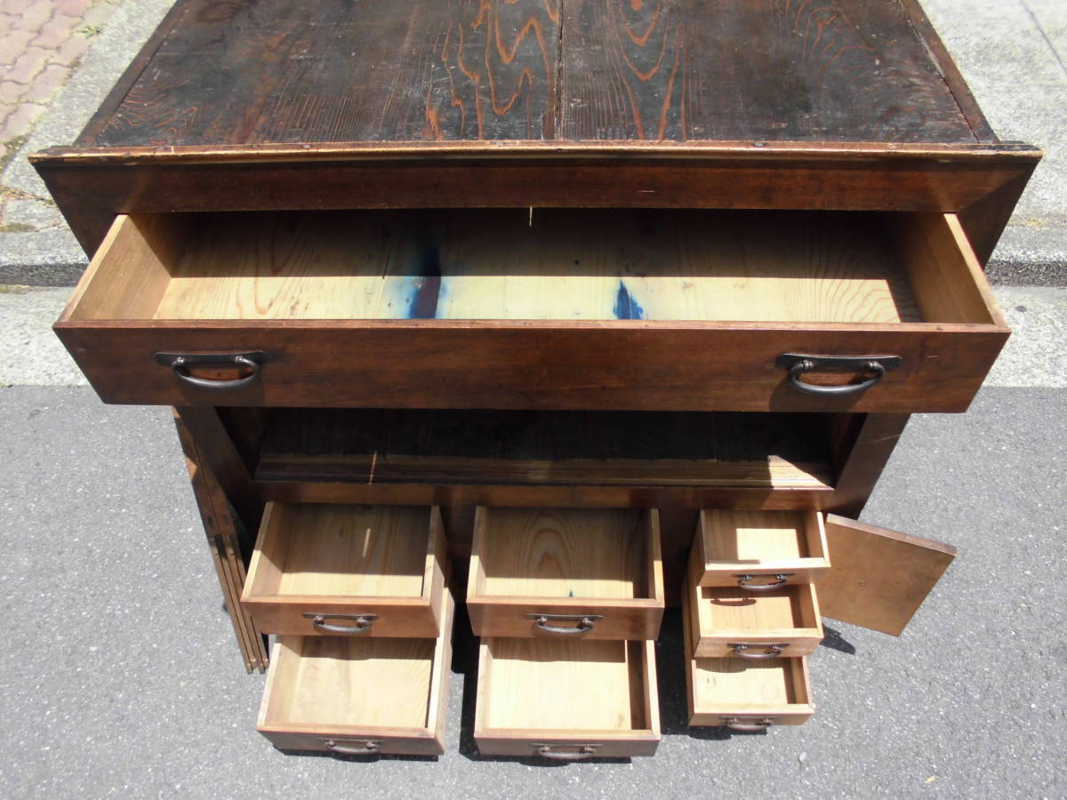 和箪笥 江戸・明治時代の箪笥 ☆【年代物 帳場箪笥】江戸 明治 大正