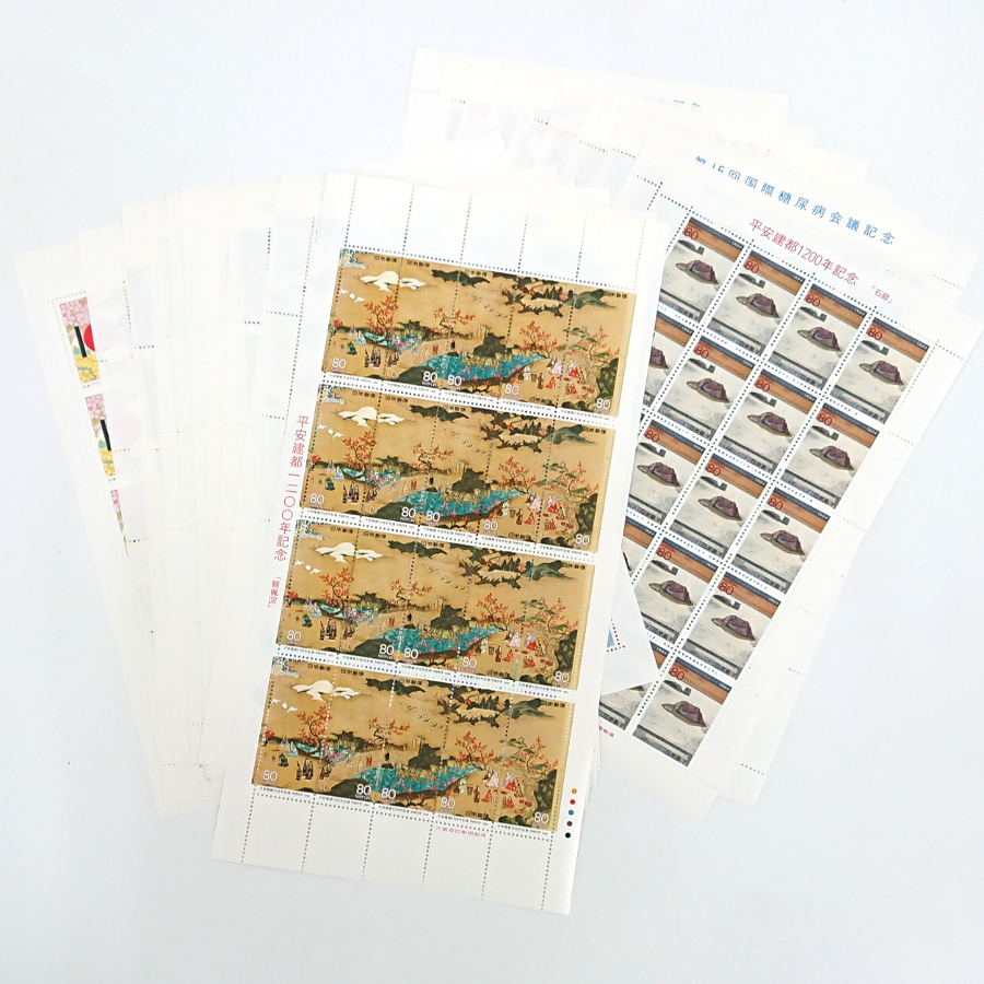 ⑤未使用　80円切手シート　まとめ売り　（20枚分）総額32，000円分