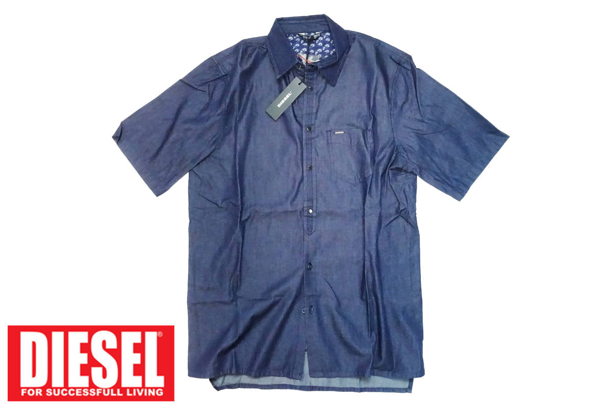 【新品2.7万】 DIESEL ディーゼル 流行のビッグシルエット デニムシャツ デニムシャツ M L