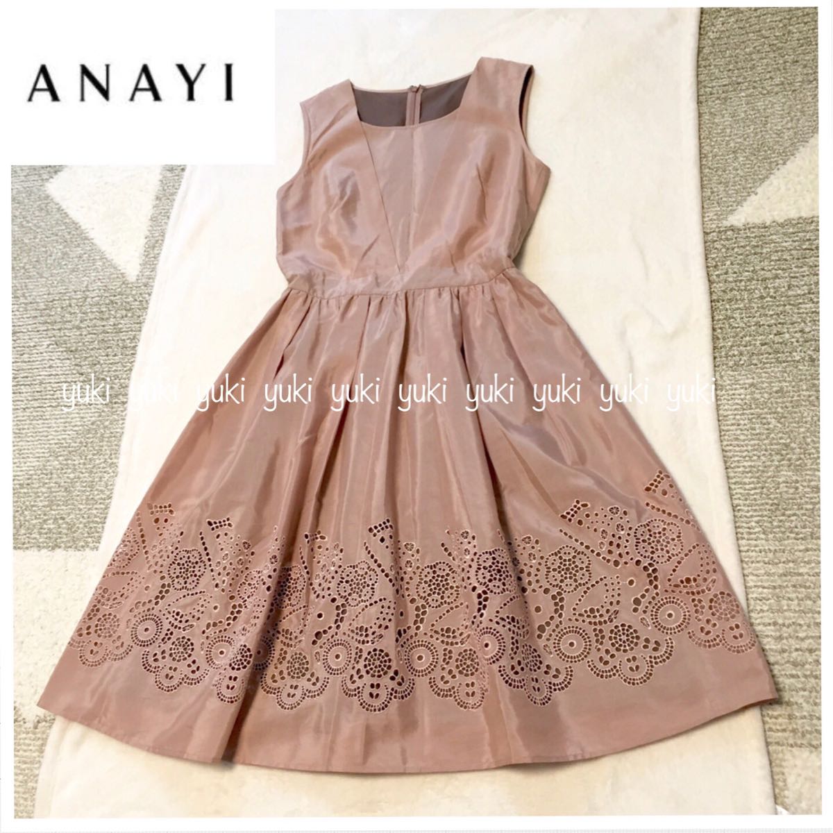 ANAYI シルク混 フレアワンピース 38 | BRITISHFIREWORKS.CO.UK