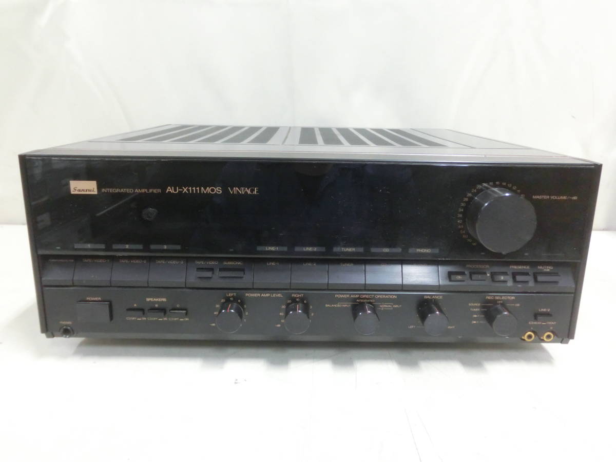 SANSUI サンスイ プリメインアンプ AU-X111 MOS VINTAGE 1985年頃 一部