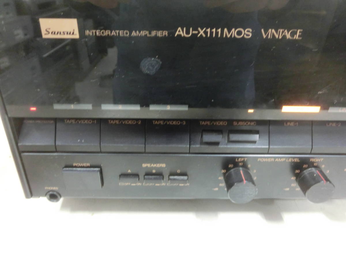 SANSUI サンスイ プリメインアンプ AU-X111 MOS VINTAGE 1985年頃 一部