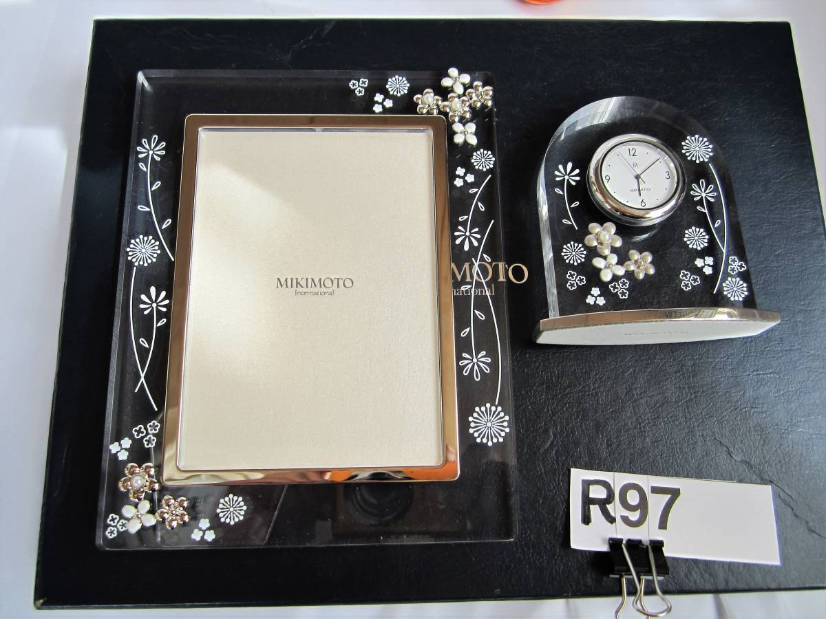 未使用】MIKIMOTO ミキモト 置時計 & フォトフレーム セット R-97