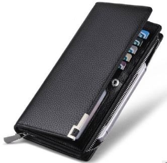 新品　blacky　本革長財布　13ブラック 人気 高品質 小銭入れ カード おしゃれ 大人 高校生 大学生 革 レザー 黒 ビジネス 大容量