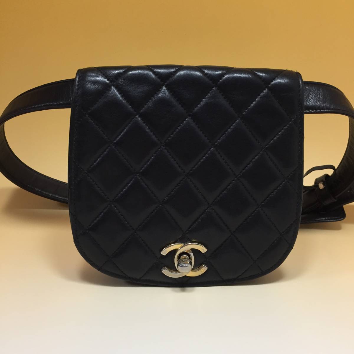 CHANEL◇シャネル◇ヴィンテージ◇マトラッセ◇ウエストポーチ◇黒