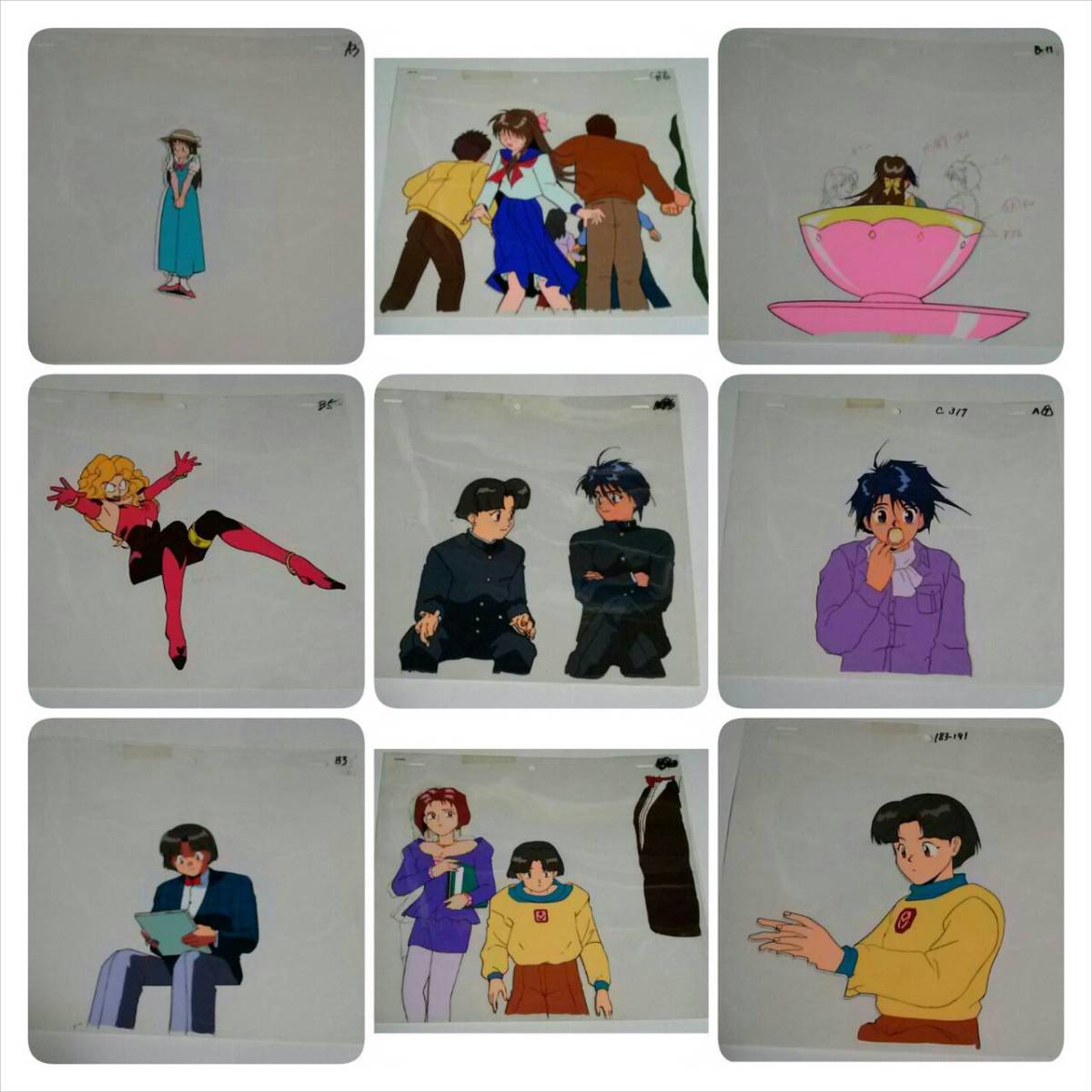 セル画 勇者特急マイトガイン X246 背景付き 商舗 背景付き