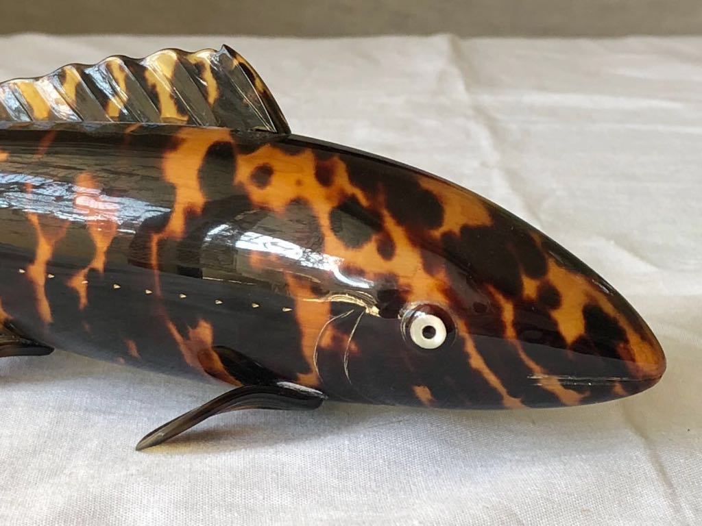 本べっ甲☆工芸品☆手仕事☆鯉☆魚☆置物☆オブジェ☆アート作品☆美品