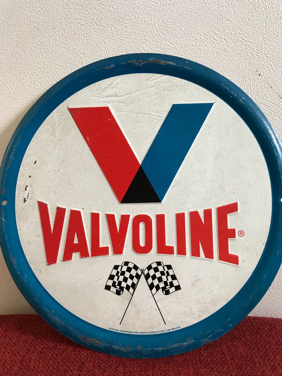 レア ヴィンテージ VALVOLINE 看板 ブリキ看板 エンボス看板 ガレージ