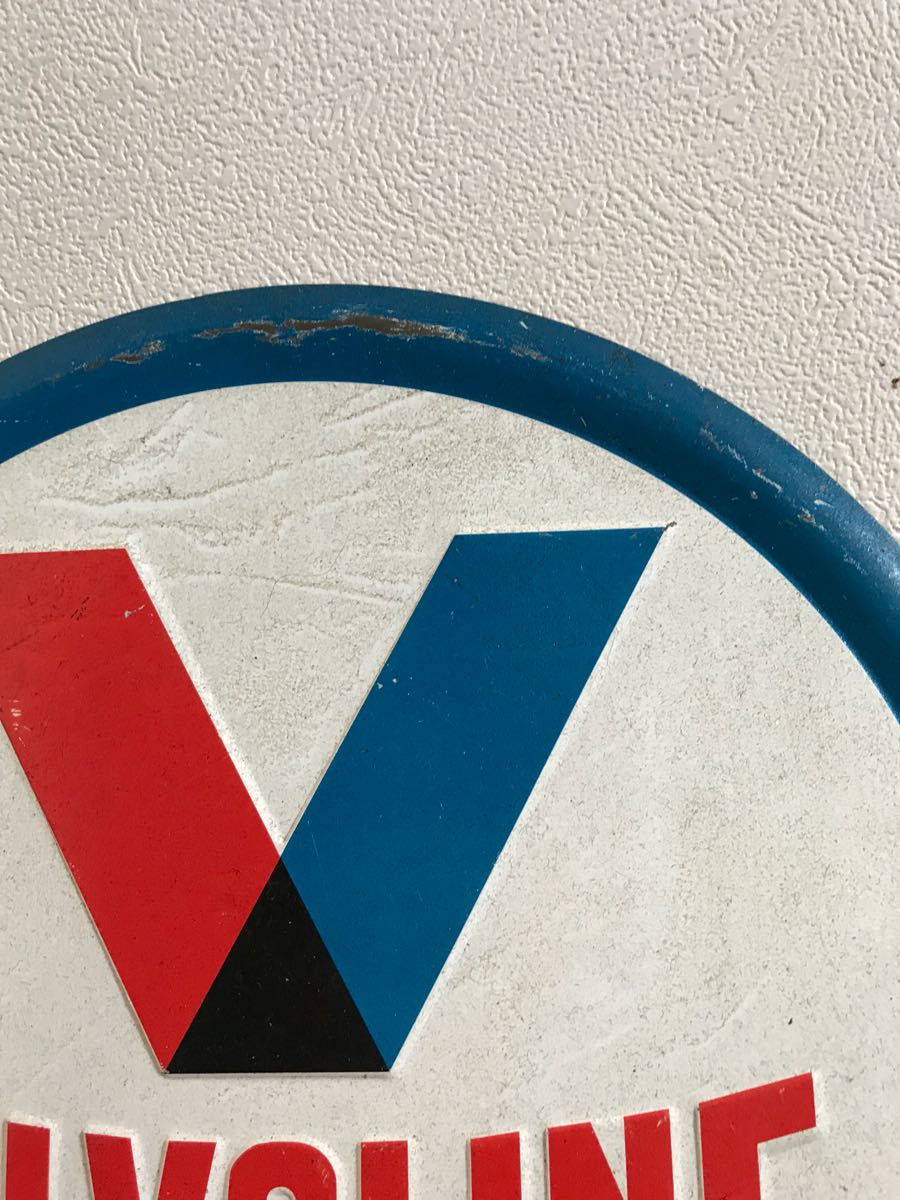レア ヴィンテージ VALVOLINE 看板 ブリキ看板 エンボス看板 ガレージ