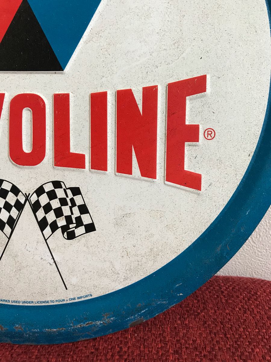 レア ヴィンテージ VALVOLINE 看板 ブリキ看板 エンボス看板 ガレージ