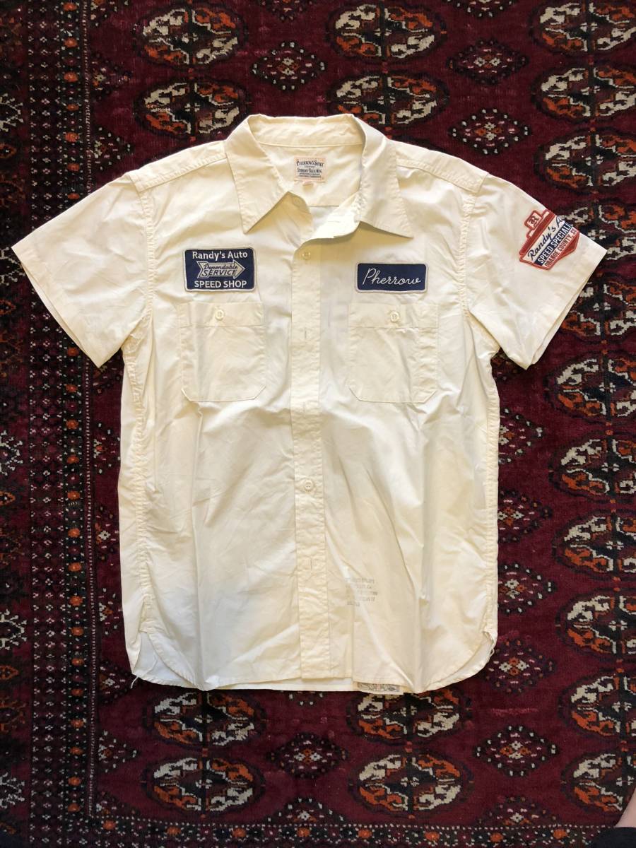 新品，定番 Pherrow's フェローズ カスタムワークシャツ 2017SSモデル 40size M(Mサイズ)｜売買されたオークション情報、yahooの商品情報をアーカイブ公開 - オークファン ワークシャツ