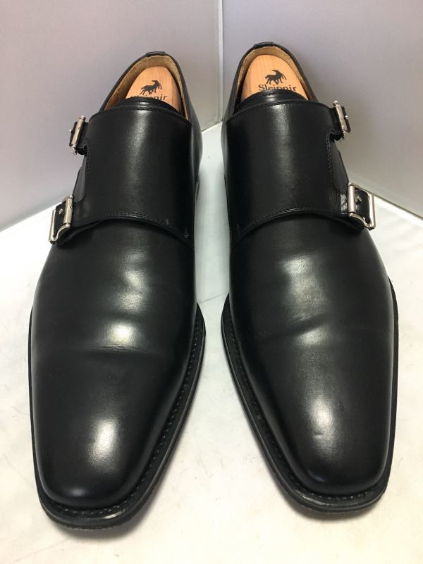 MAGNANNI マグナーニ　ダブルモンクストラップ US8.5M(約26.5cm) ブラック 革靴