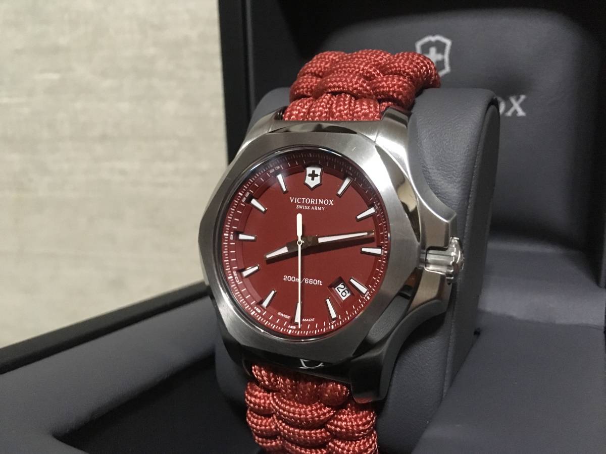 Victorinox I.N.O.X. Quartz Red Watch Swiss Army Men's INOX Watch