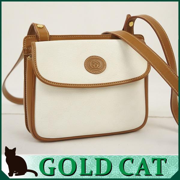 48966 GUCCI グッチ マイクロGG ショルダーバッグ PVC・レザー 