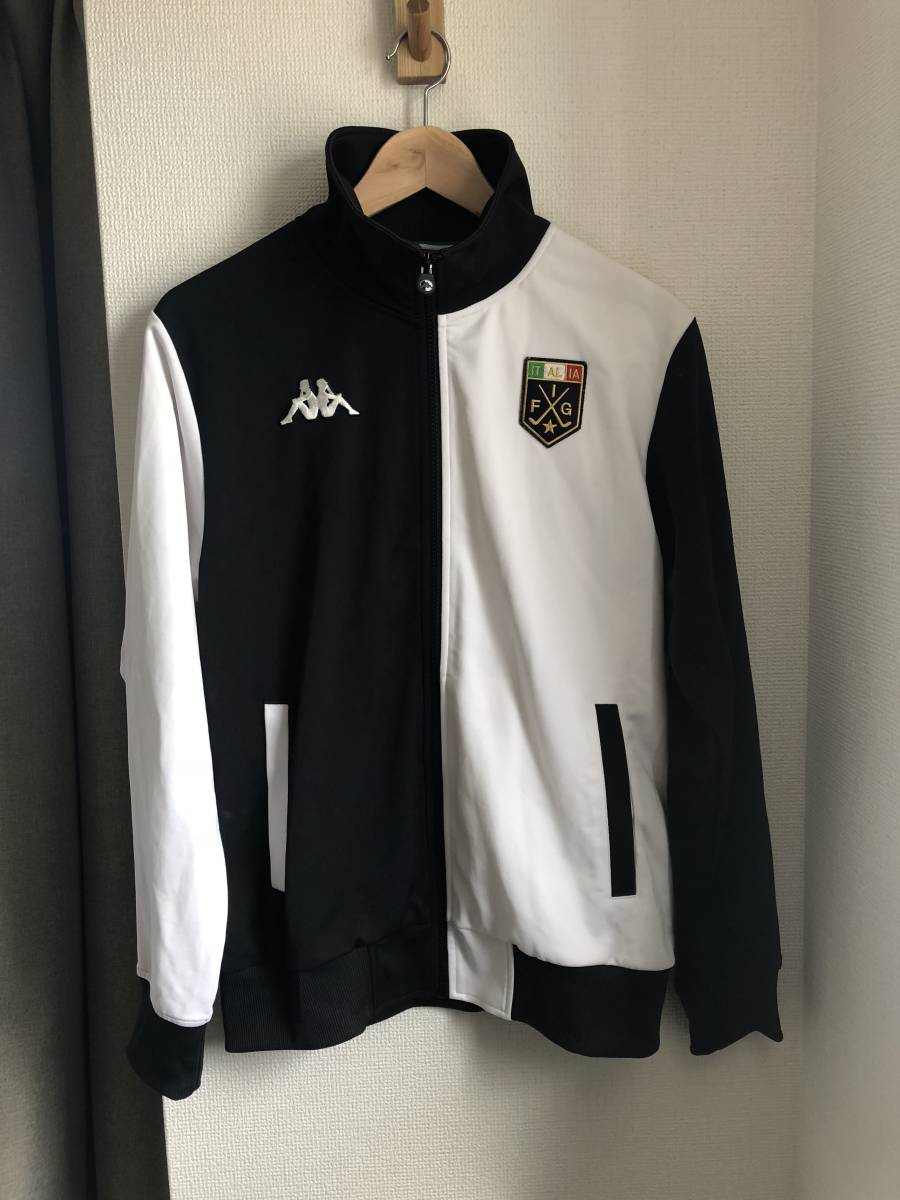 KAPPAトレーニングウェアLサイズカッパジムウェアゴルフウェアブラックホワイトオシャレおしゃれジャージ_2