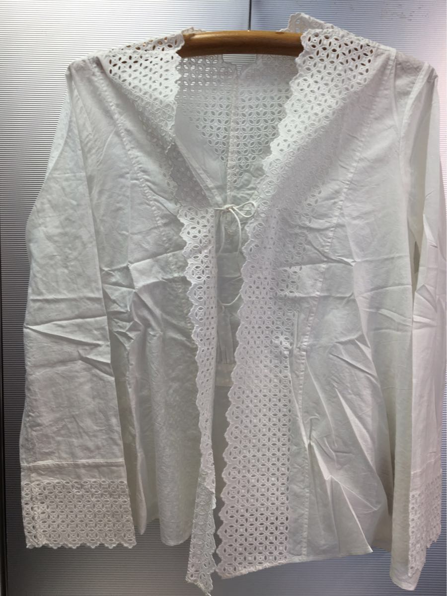 45rpm カシュクール ブラウス 綿 白 サイズ3 未使用タグあり レース  