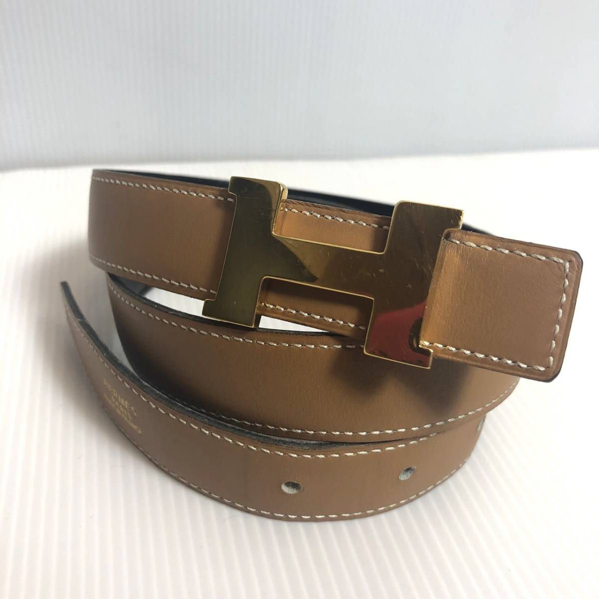 【2025，新作】 正規品 HERMES エルメス コンスタンス Hベルト70 ボックスカーフ ブラウン&times;ブラック ゴールド金具 A刻印(その他)｜売買されたオークション情報、yahooの商品情報をアーカイブ公開 - オーク 服飾小物
