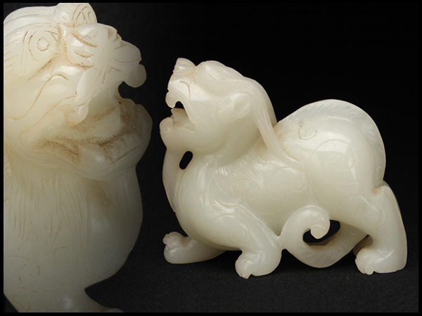 UN568 時代物 白玉辟邪獸・白玉雕瑞獸・白玉辟邪獣・白玉獣・白玉獸