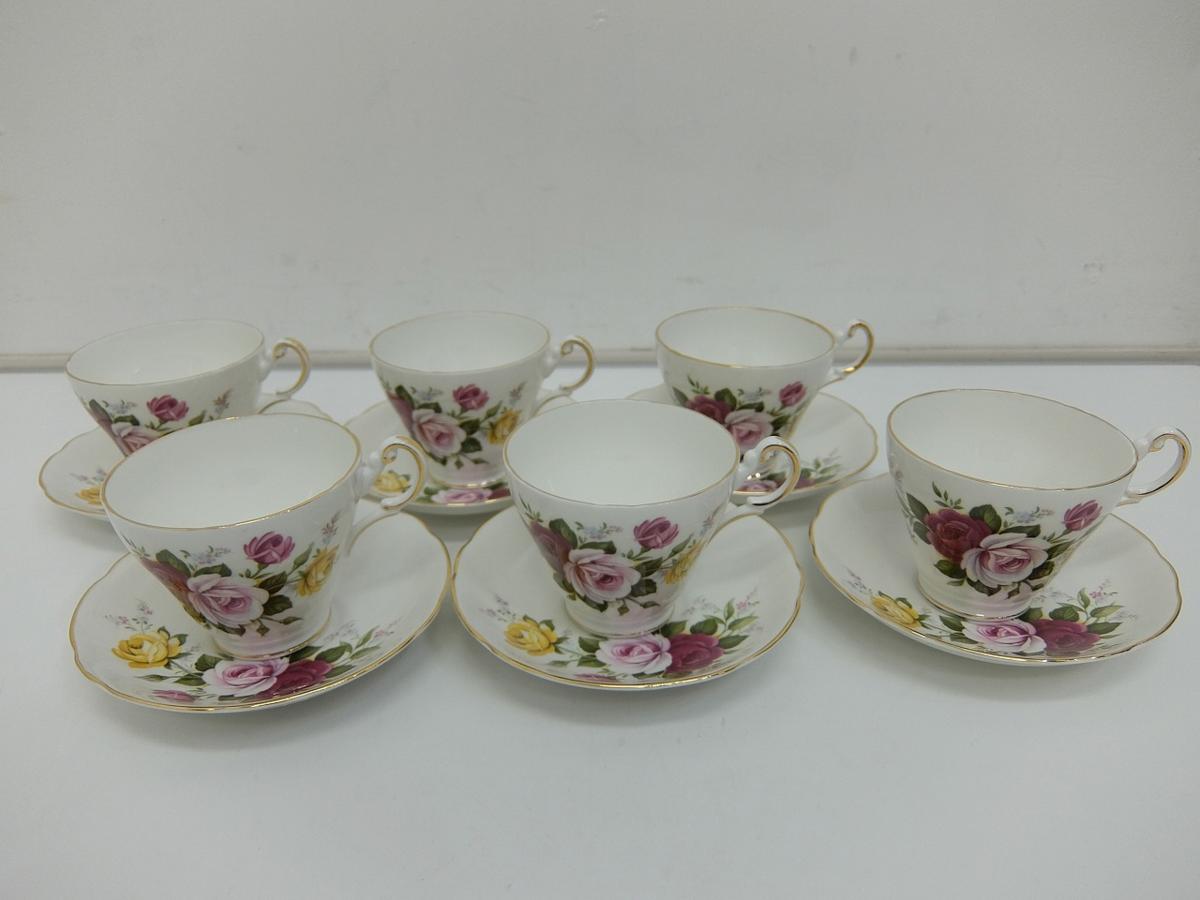 REGENCY リージェンシー 6CUP＆6SAUCERS BONE CHINA カップ＆ソーサー 6客 ENGLAND 英国製 *//