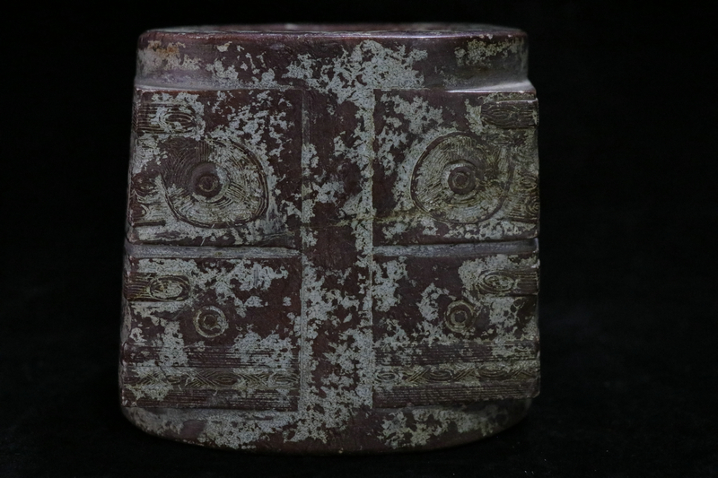 W088. 陶芸家 山本宗秀造 備前 壷 高さ26.0cm 共箱 / 華道具茶道具茶室
