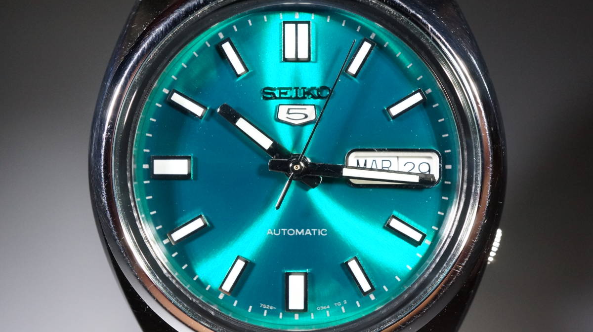 デッドストック級 セイコー5 SEIKO 7S26-0480 自動巻き 腕時計 裏スケ 